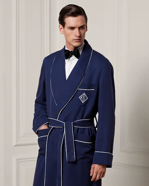 Lauren Ralph Lauren Bata De Sarga De Seda Con Monograma Para Hombre | Ralph Lauren® ES
