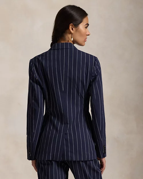 Lauren Ralph Lauren Blazer De Algodón Y Lino Con Rayas Finas Para Mujer | Ralph Lauren® ES