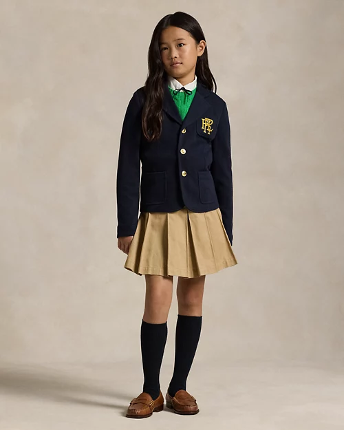 Lauren Ralph Lauren Blazer De Punto Doble Con Logotipo Para Niña | Ralph Lauren® ES