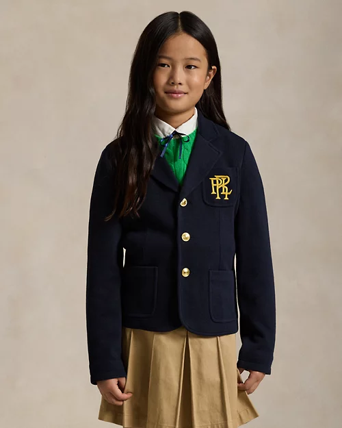 lauren ralph lauren Blazer de punto doble con logotipo para niña | Ralph Lauren® ES