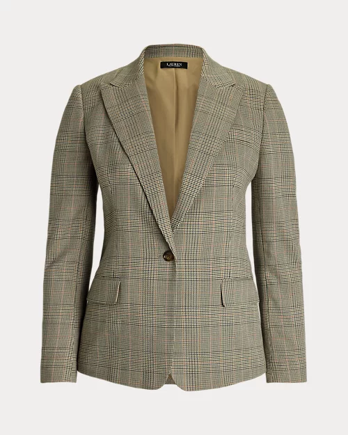 Lauren Ralph Lauren Blazer De Sarga Y Algodón Con Cuadros Para Mujer | Ralph Lauren® ES