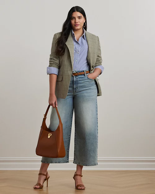 Lauren Ralph Lauren Blazer De Sarga Y Algodón Con Cuadros Para Mujer | Ralph Lauren® ES