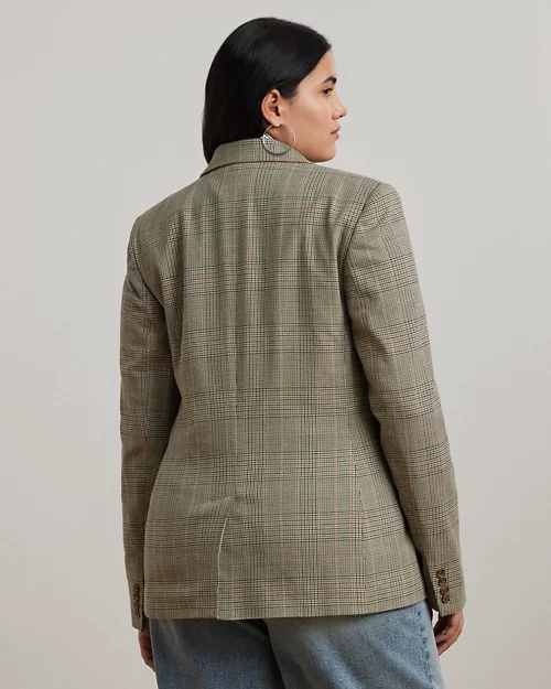 Lauren Ralph Lauren Blazer De Sarga Y Algodón Con Cuadros Para Mujer | Ralph Lauren® ES
