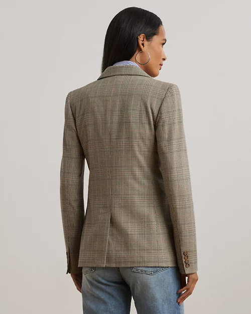 Lauren Ralph Lauren Blazer De Sarga Y Algodón Con Cuadros Para Mujer | Ralph Lauren® ES