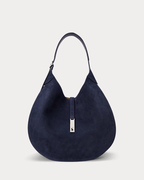 lauren ralph lauren Bolso de hombro Polo ID grande de ante para mujer | Ralph Lauren® ES