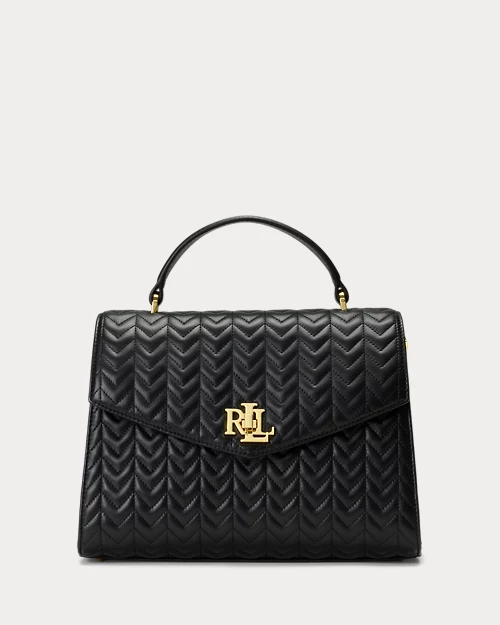 lauren ralph lauren Bolso satchel Farrah mediano de piel para mujer | Ralph Lauren® ES