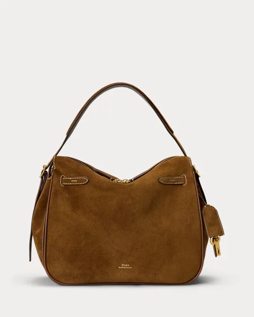 lauren ralph lauren Bolso Satchel Polo ID de ante para mujer | Ralph Lauren® ES