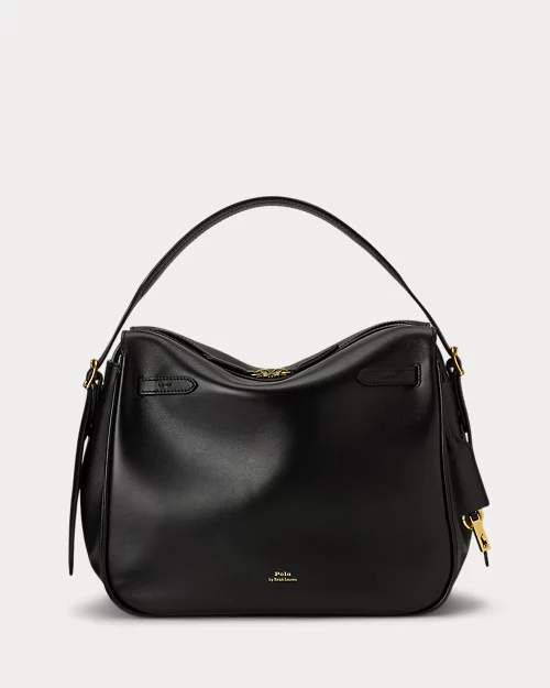 lauren ralph lauren Bolso Satchel Polo ID de piel para mujer | Ralph Lauren® ES