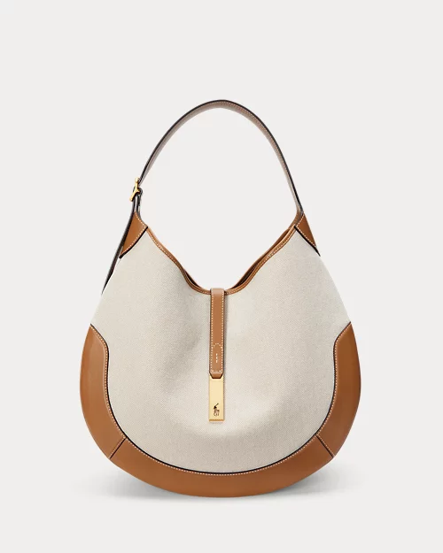 lauren ralph lauren Bolso Shoulder Polo ID de loneta para mujer | Ralph Lauren® ES