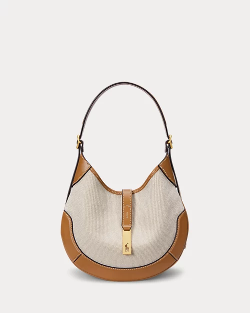 lauren ralph lauren Bolso Shoulder Polo ID de loneta pequeño para mujer | Ralph Lauren® ES