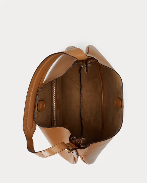 Lauren Ralph Lauren Bolso Shoulder Polo ID De Piel Grande Para Mujer | Ralph Lauren® ES