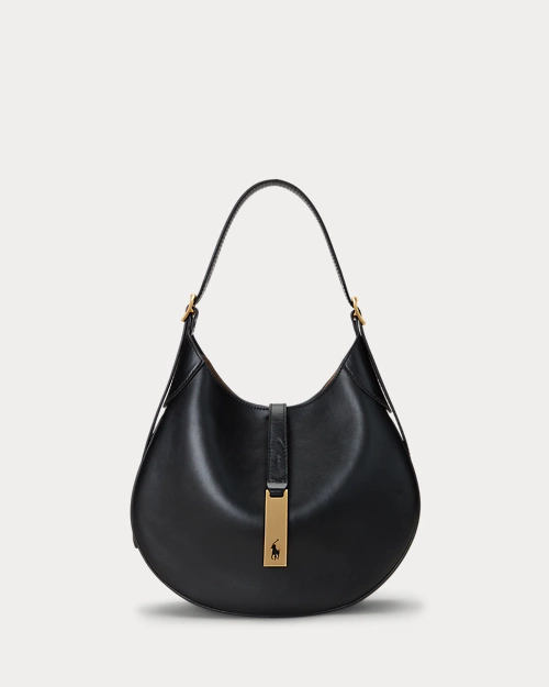 lauren ralph lauren Bolso Shoulder Polo ID de piel pequeño para mujer | Ralph Lauren® ES