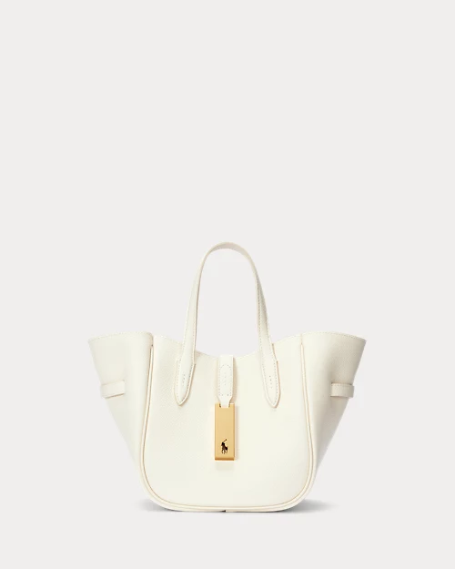 lauren ralph lauren Bolso tote Polo ID pequeño de piel para mujer | Ralph Lauren® ES