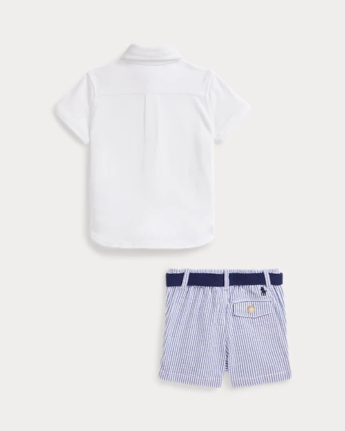 Lauren Ralph Lauren Camisa Cinturón Y Pantalón Corto Para Bebé Niño | Ralph Lauren® ES