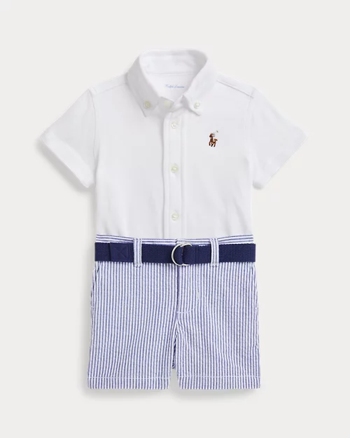 lauren ralph lauren Camisa cinturón y pantalón corto para bebé niño | Ralph Lauren® ES