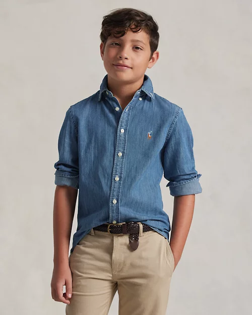 lauren ralph lauren Camisa de cambray de algodón para niño | Ralph Lauren® ES