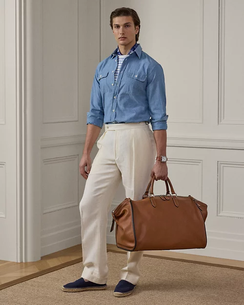 Lauren Ralph Lauren Camisa De Cambray Lavado Para Hombre | Ralph Lauren® ES