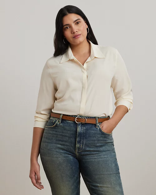 lauren ralph lauren Camisa de crepé para mujer | Ralph Lauren® ES