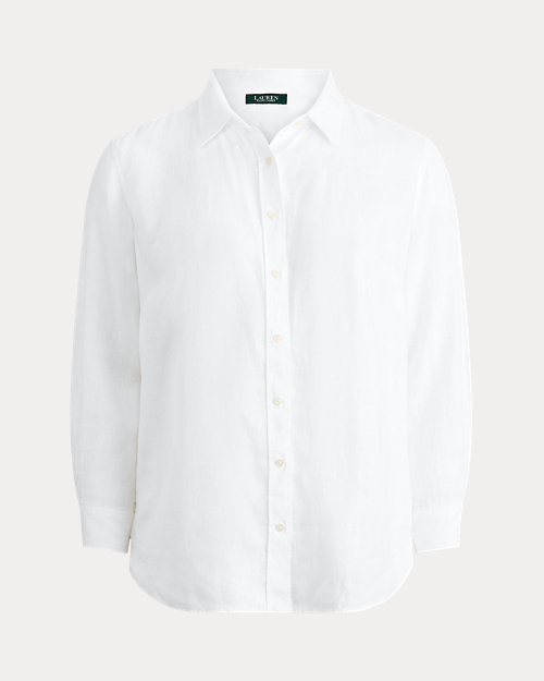Lauren Ralph Lauren Camisa De Lino Con Manga Vuelta Para Mujer | Ralph Lauren® ES