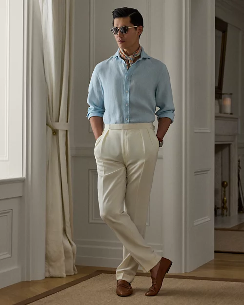 Lauren Ralph Lauren Camisa De Lino Con Tejido De Rejilla Para Hombre | Ralph Lauren® ES