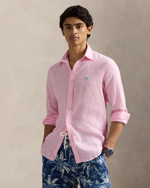 lauren ralph lauren Camisa de lino Custom Fit para hombre | Ralph Lauren® ES