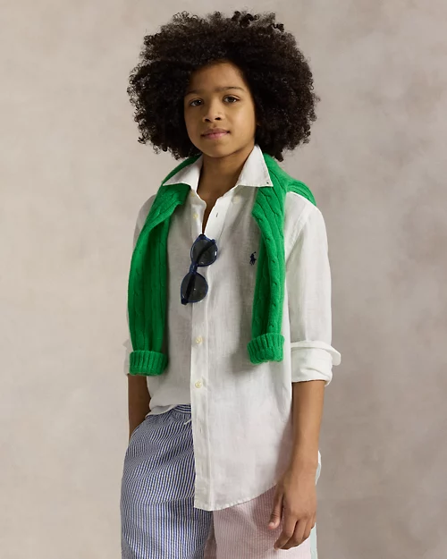 lauren ralph lauren Camisa de lino para niño | Ralph Lauren® ES