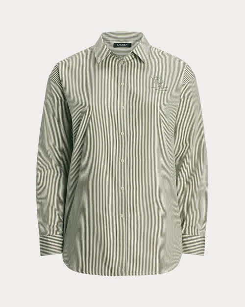 Lauren Ralph Lauren Camisa De Paño Relaxed Fit Con Rayas Para Mujer | Ralph Lauren® ES