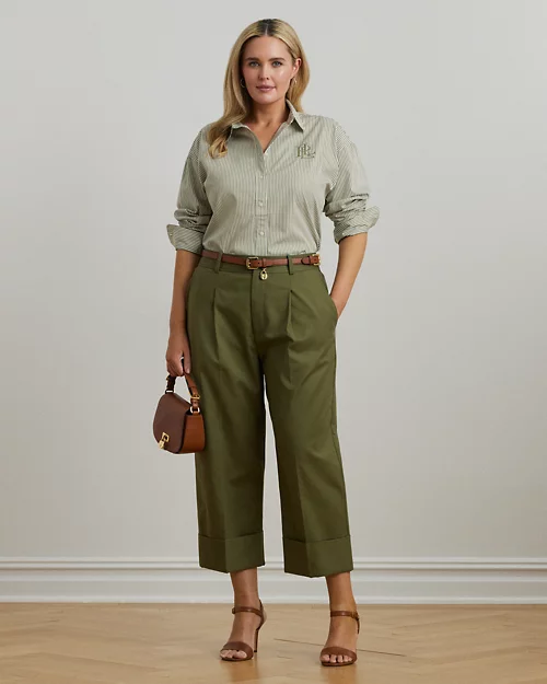 Lauren Ralph Lauren Camisa De Paño Relaxed Fit Con Rayas Para Mujer | Ralph Lauren® ES