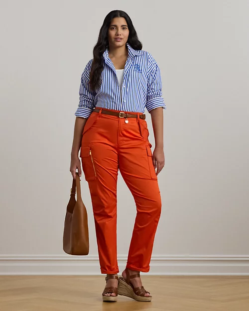 Lauren Ralph Lauren Camisa De Paño Relaxed Fit Con Rayas Para Mujer | Ralph Lauren® ES