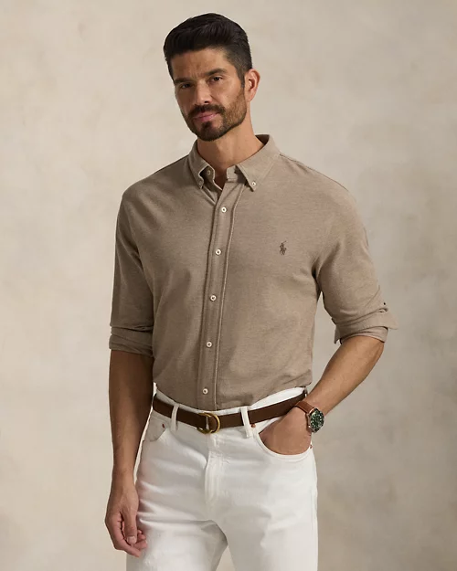 lauren ralph lauren Camisa de piqué ultraligera para hombre | Ralph Lauren® ES