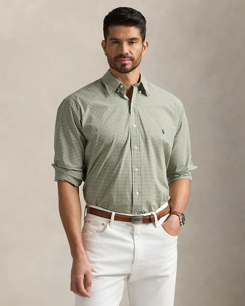lauren ralph lauren Camisa de popelina con cuadros vichy para hombre | Ralph Lauren® ES