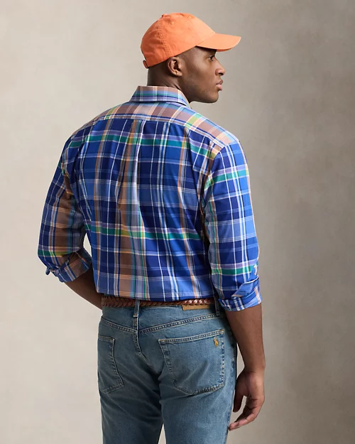 Lauren Ralph Lauren Camisa De Popelina Elástica Con Cuadros Para Hombre | Ralph Lauren® ES