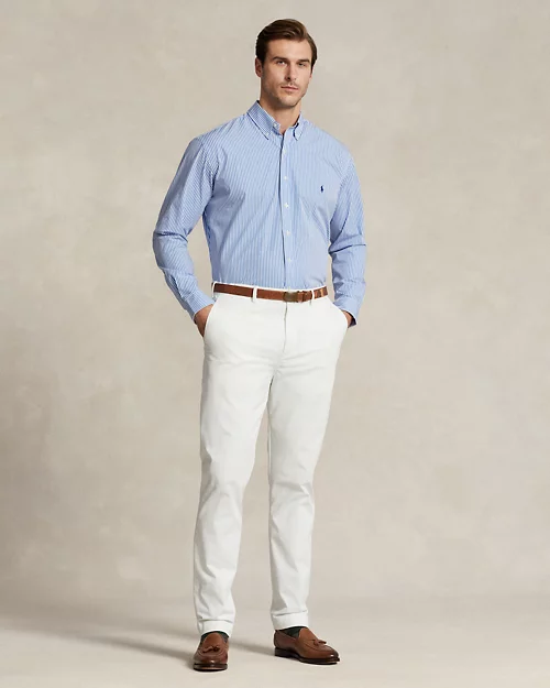 Lauren Ralph Lauren Camisa De Popelina Elástica Con Rayas Para Hombre | Ralph Lauren® ES