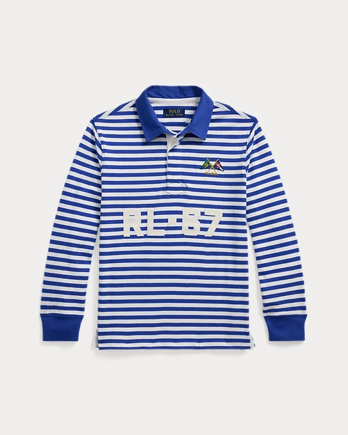 lauren ralph lauren Camisa de rugby de algodón con rayas para niño | Ralph Lauren® ES