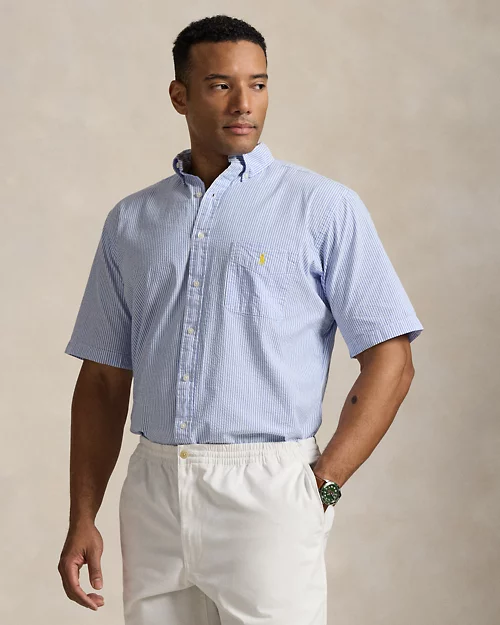 lauren ralph lauren Camisa de sirsaca con rayas para hombre | Ralph Lauren® ES