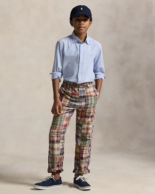 Lauren Ralph Lauren Camisa De Sirsaca De Algodón Con Rayas Para Niño | Ralph Lauren® ES