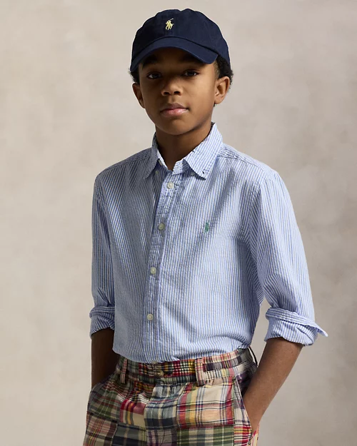 lauren ralph lauren Camisa de sirsaca de algodón con rayas para niño | Ralph Lauren® ES