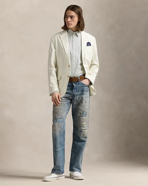 Lauren Ralph Lauren Camisa De Trabajo Con Rayas Classic Fit Para Hombre | Ralph Lauren® ES