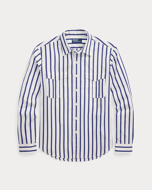 Lauren Ralph Lauren Camisa De Trabajo De Popelina Con Rayas Para Hombre | Ralph Lauren® ES