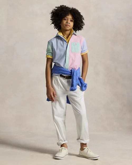 Lauren Ralph Lauren Camisa Fun De Sirsaca De Algodón Y Rayas Para Niño | Ralph Lauren® ES