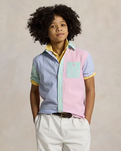 lauren ralph lauren Camisa Fun de sirsaca de algodón y rayas para niño | Ralph Lauren® ES