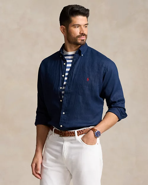 lauren ralph lauren Camisa ligera de lino para hombre | Ralph Lauren® ES