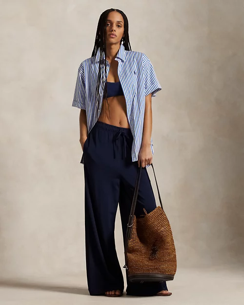 Lauren Ralph Lauren Camisa Oversize Fit De Manga Corta Para Mujer | Ralph Lauren® ES