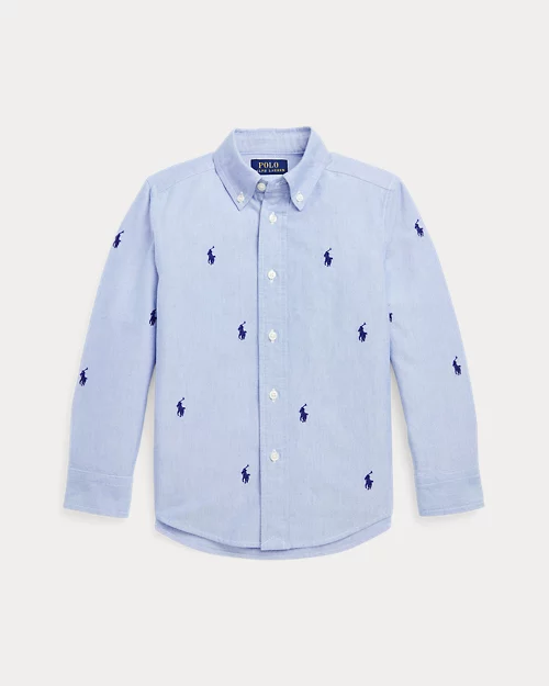 Lauren Ralph Lauren Camisa Oxford De Algodón Con Caballo Para Niño | Ralph Lauren® ES