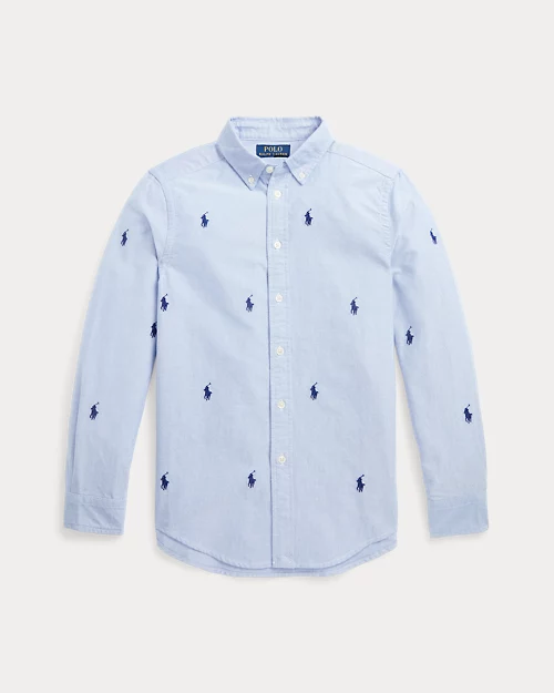 lauren ralph lauren Camisa oxford de algodón con caballo para niño | Ralph Lauren® ES