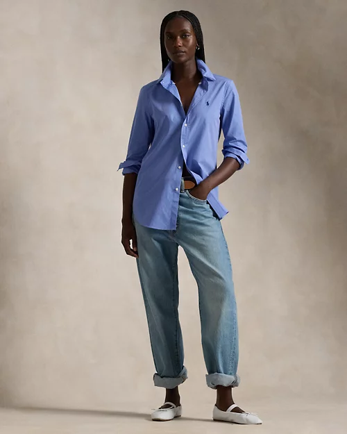 Lauren Ralph Lauren Camisa Slim De Algodón Elástico Para Mujer | Ralph Lauren® ES