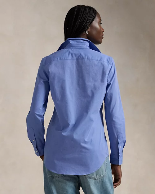 Lauren Ralph Lauren Camisa Slim De Algodón Elástico Para Mujer | Ralph Lauren® ES