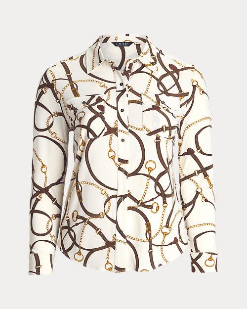 Lauren Ralph Lauren Camisa Slim Fit De Punto Estampada Para Mujer | Ralph Lauren® ES
