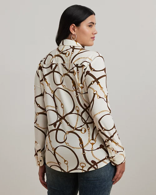 Lauren Ralph Lauren Camisa Slim Fit De Punto Estampada Para Mujer | Ralph Lauren® ES