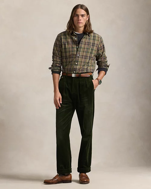 Lauren Ralph Lauren Camisa Técnica Custom Fit Con Cuadros Para Hombre | Ralph Lauren® ES